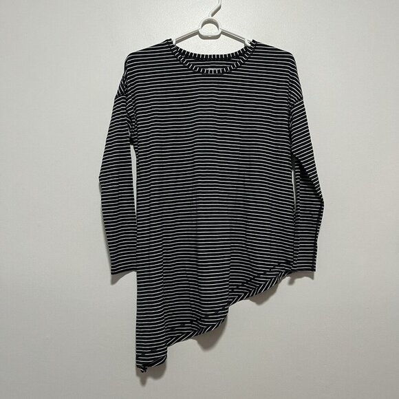 Lululemon To The Point‎ Long Sleeve Modern Stripe Heathered Black White - Picture 4 of 9